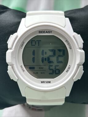 Beeasy White Tone Digital Watch